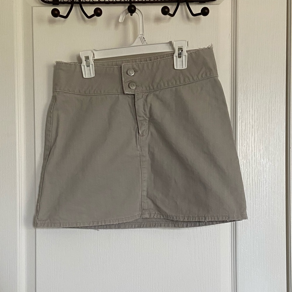 Grey denim skirt